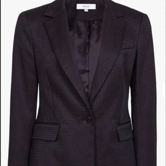 💖 Reiss Turner Textured Blazer, Navy - Picture 4 of 10